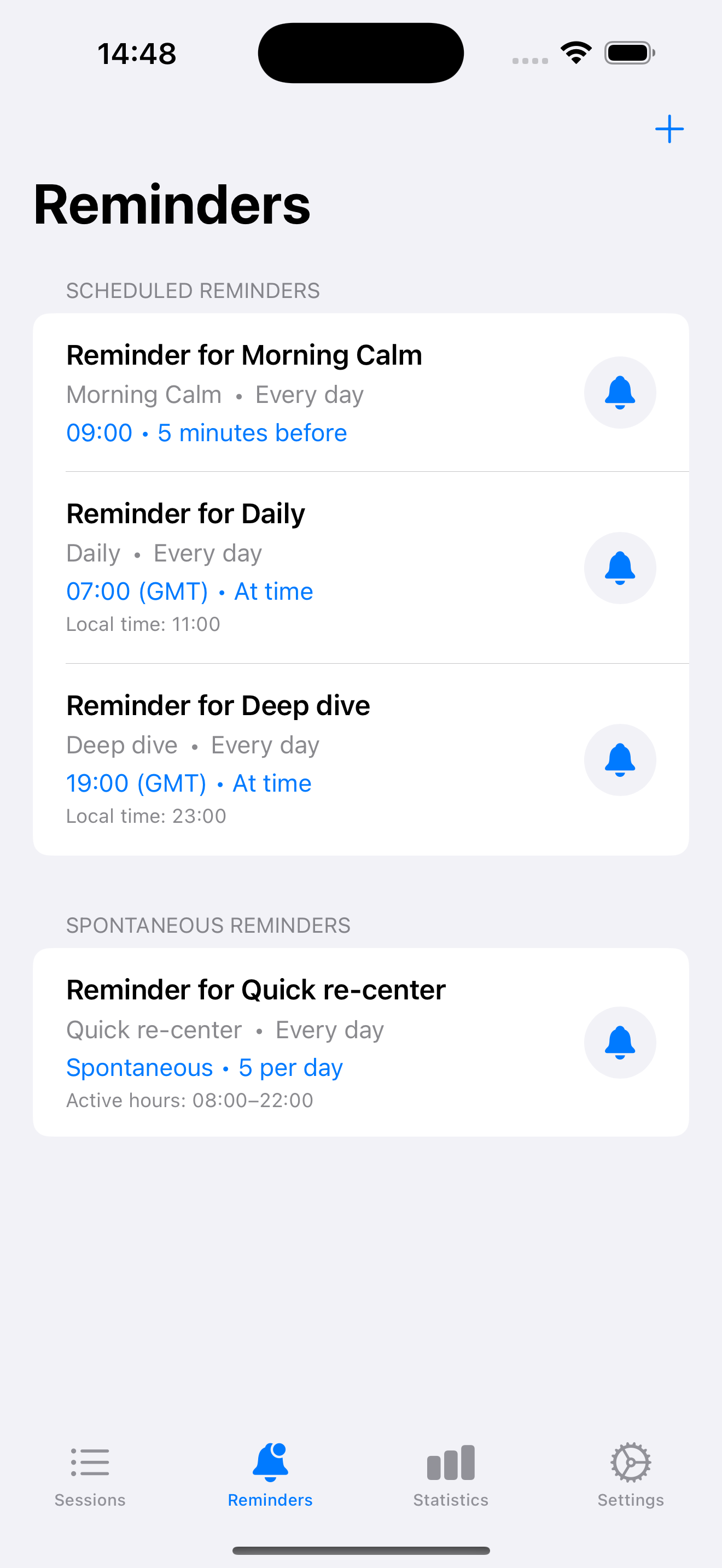 Stillness Timer - All your reminders in one place